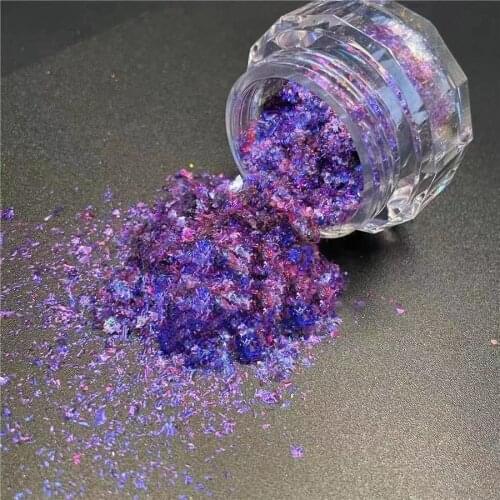 Chameleonic Flakies Mirror Flaky Effect Shining Glitter Powders Makeup Face Eyeshadow Nail Art Chorme Pigement Dust Decoration