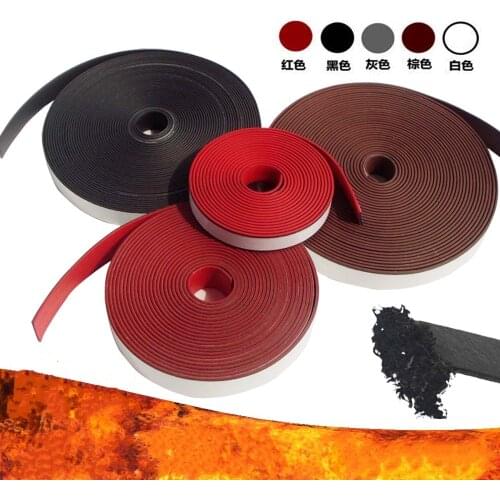 Self-adhesive Intumescent Strip Metal Wood Door Firepoof Sealing Fire Expansion Rate 3-5 Times 2mm Red Black Brown White Gray