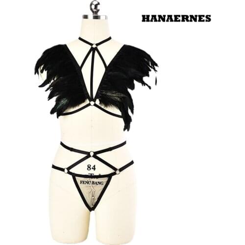 Sexy Women Underwear Erotic Lingerie Bra Cage Waist Harajuku Sword Belt Suspender Bondage Body Chest Harness Garter Goth Set