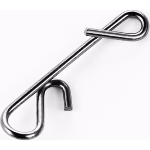50pcs Stainless Fishing Line Wire Fishing Connector Barrel Swivel Accessories Snap Pin Tackle Tool Lure Kit goods for fishing