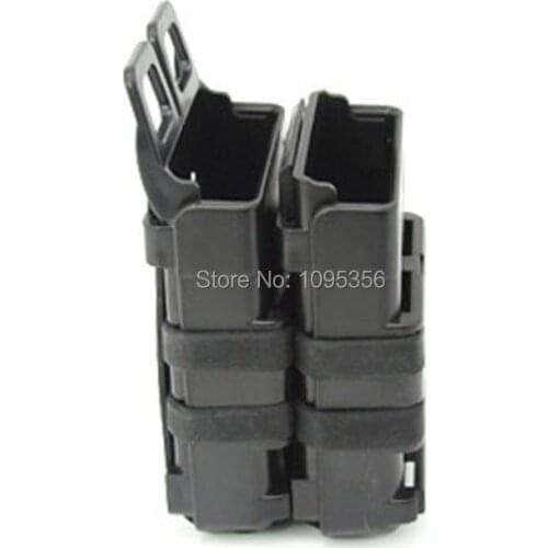 Tactical 5.56 version of FAST MAG quick pull M4 Magazine Pouch module combination two sets for hunting Airsoft waregame Black