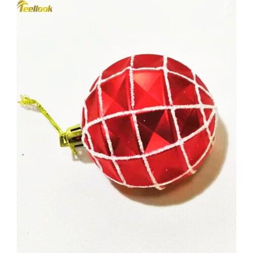 Teellook 5pcs 6cm painted Christmas ball Christmas tree decoration Christmas hotel mall home decoration