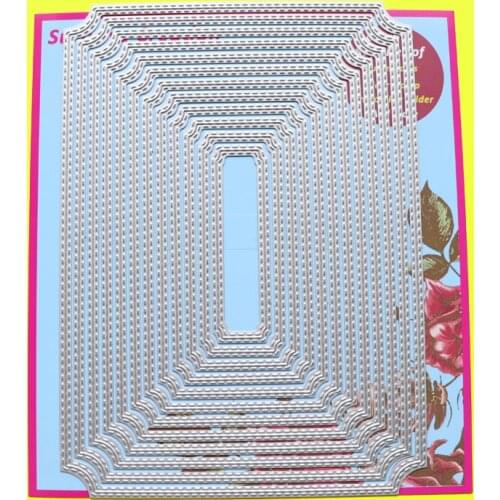 Cutting Dies 5x7" Stitch Curve Corner Rectangle Scrapbook Cardmaking DIY Paper Craft Surprise Creation