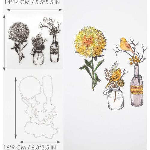 Vases new metal Cutting Dies stamps and dies 2020 DIY Scrapbooking Stencils die cut cutter Card Embossing silicone clear stamp