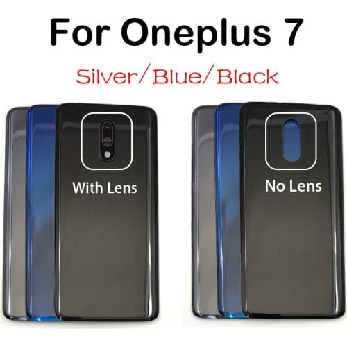 New Back Glass Replacement For Oneplus 7 Pro Battery Cover Rear Door Housing Case Camera Glass Lens Frame