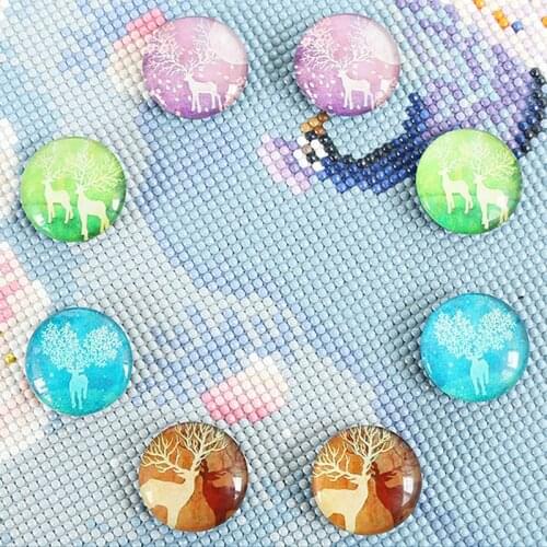 1Pc Glitter Round Magnet Cover Minders Diamond Painting Tools Home DIY Crafts Multifunction Paper Cover Holder Fridge Magnet