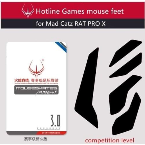1 Pack Hotline Games Competition Level Mouse Skates Mouse Feet Pad for For Mad Catz RAT PRO X FTPE Mouse Glide