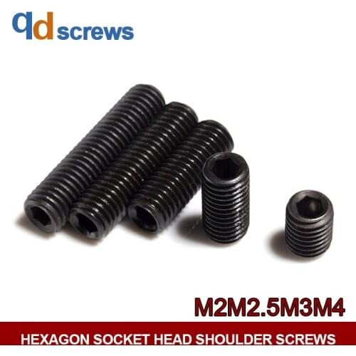 12.9 M2M2.5M3M4 alloy steel Tightening SET screw with hexagonal concave end in grade DIN916