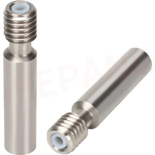 2pcs Super smooth Stainless steel Heat Break throat Chimera/Cyclops MK8 thermal barrel 1.75mm 3d printer