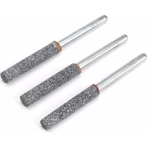 6pcs/set 3/16" 4.8mm Diamond Chainsaw Sharpener Burr Stone File Chain Saw Sharpening