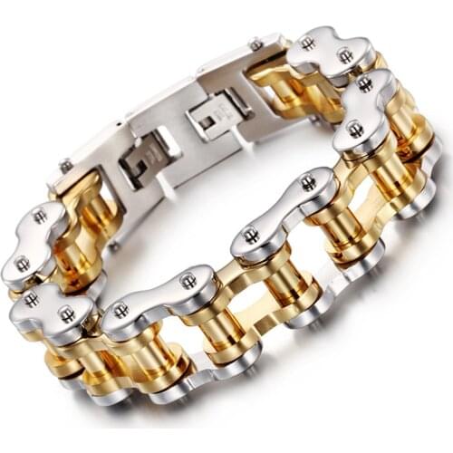 Stainless Steel Bracelet Titanium Steel Bracelet Punk Wind Men 's Bicycle Bracelet Stainless Steel Jewelry Wholesale