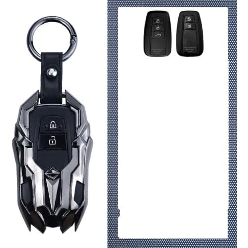 Zinc Alloy Car Remote Key Cover Key Case For Toyota Camry Corolla C-HR CHR Prado RAV4 Prius 2018 2019 2020 2/3Buttons