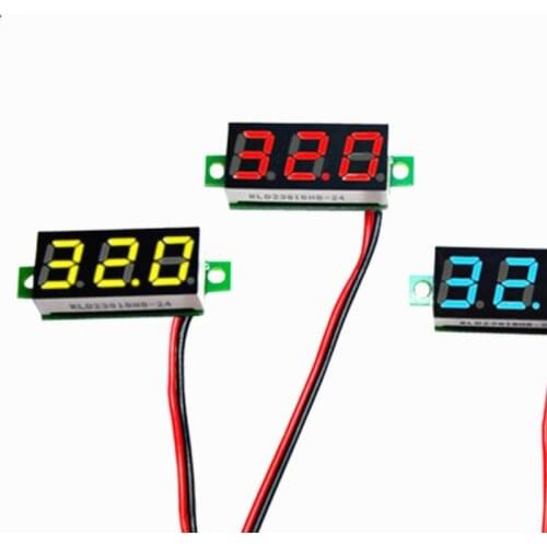 Digital Voltage Meter 0.28 inch DC LED Voltmeter 0-30V 12V Auto Car Mobile Power Motorcycle Tester Detector Red Green Blue