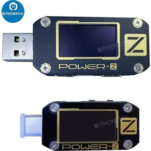 POWER-Z USB PD Tester Voltage and Current Ripple Double Type-C Instrument KM001 USB Digital Voltmeter Testing