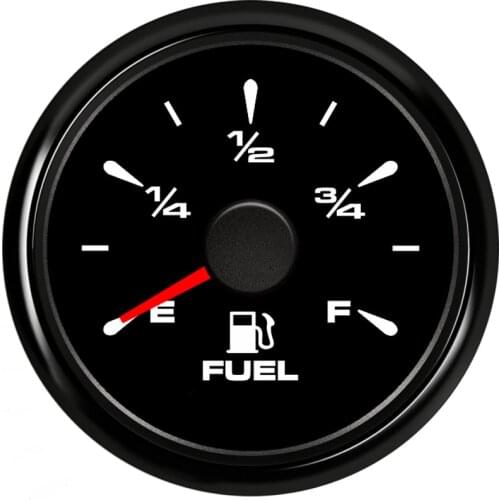 52mm Digital Motorcycle Fuel Level Gauge Car Fuel Meter 12-24v E-F Range for Auto Boat automobile yacht with 8 color backlight