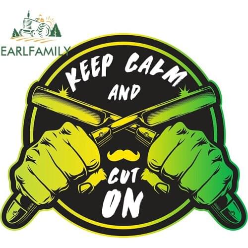 EARLFAMILY 13cm x 10.7cm for Barber Shop JDM Car Stickers Car Assessoires Stickers Anime Camper Vinyl Laptop Sticker Decor