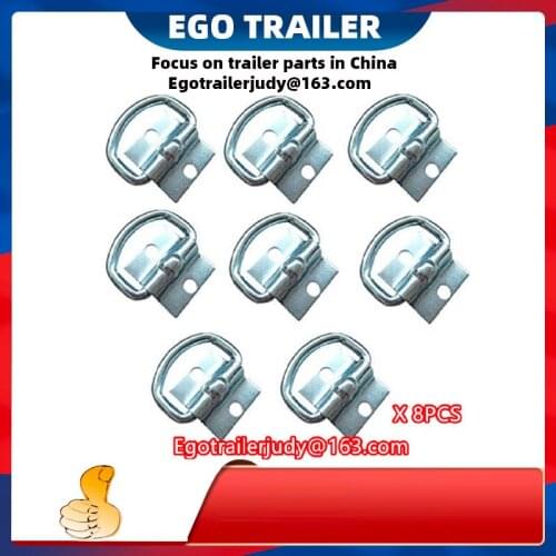 Tie Down Rings Lashing Ring With Staple Cleat 8 Pack , Lashing Point deck ring, rope ring D ring anchor trailer parts