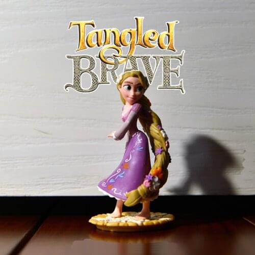 Disney 3pcs/lot Tangled Rapunzel Princess Figure Toy Model Doll Figurine Collection Room Diy Cake Decoration For Kids Gift