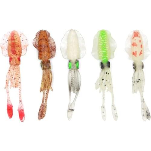 Sea Fishing Bionic Squid Bait with Ear Thin Fin Soft Baits Fish-shaped Fake Lure Fish Bite