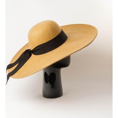 01909-HH8172 winter wool Simplicity solid wind brim lady fedoras cap men women leisure show style hat