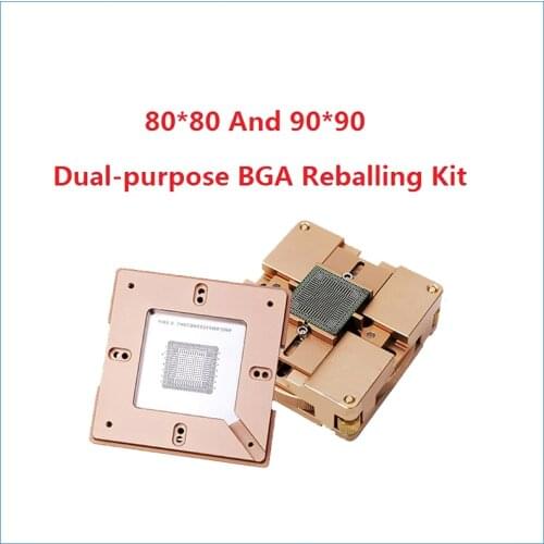 80/90mm Aluminium Alloy BGA Reballing Kit Balls Stencils Kits For Chip Rework Repair Soldering Station Planting Fixtures 90*90