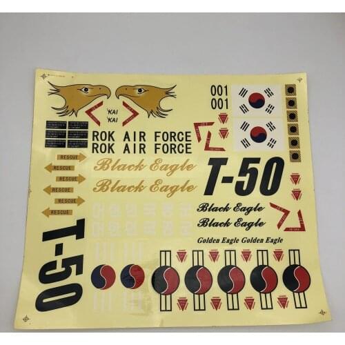 Sticker Part for Unique T-50 Foam Jet Aircraft Model