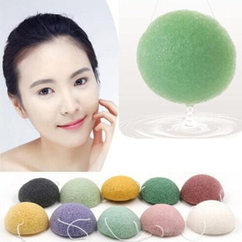 Natural Konjac Fiber Face Wash Cleanse Sponge Puff Exfoliator Tools 2021 Cleaning Brushes