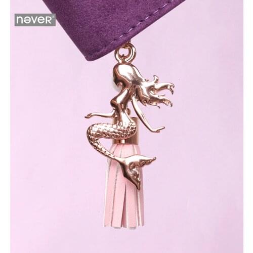 Never Mermaid Series Mermaid Shaped Pendant for Filofax Spiral Notebook Planner Accessories Key Buckle Student Gift Stationery