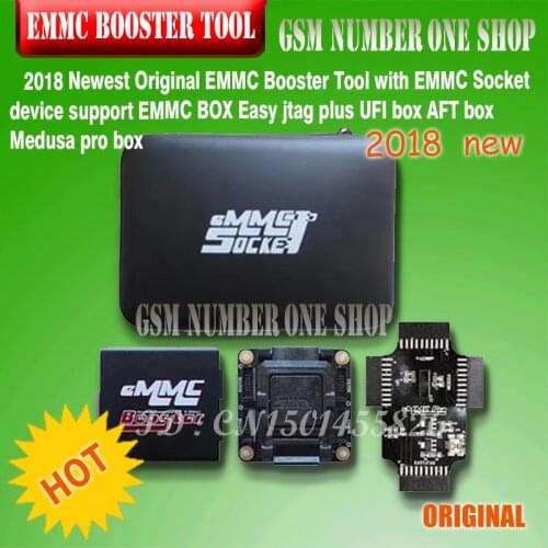 2018 Newest Original EMMC Booster Tool with EMMC Socket device support EMMC BOX Easy jtag plus UFI box AFT box Medusa pro box