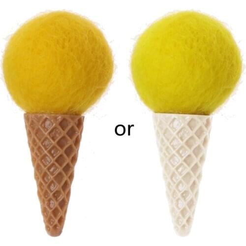 2021 New Newborn Felt Ice Cream Props Tiny Baby Girl Boy Photo Shoot Handmade Felt Photography Props Accessories