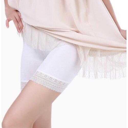 New Women Modal Safety Pants Sexy Lace Boxer Shorts Panties Plus Size Elastic Seamless Anti Emptied Boyshorts Pants Underwear