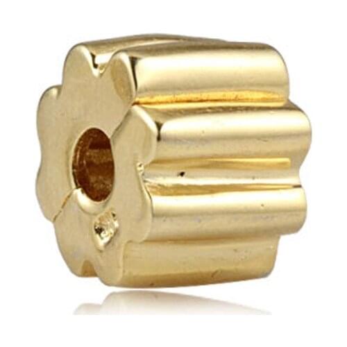 Stripe Style Authentic 925 Sterling Silver Lock Clip European Charm Stopper Beads Fit dora Bracelet SCSB026