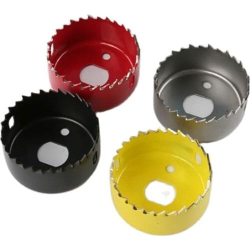 Woodworking PVC Board Gypsum Board Metal Flashlight Drill Reamer High Carbon Steel Woodworking Hole Saw Sawtooth Set