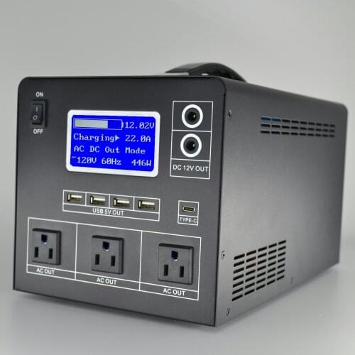 AC/DC portable solar power generator price 500W with DC fan DC TV mobile charge