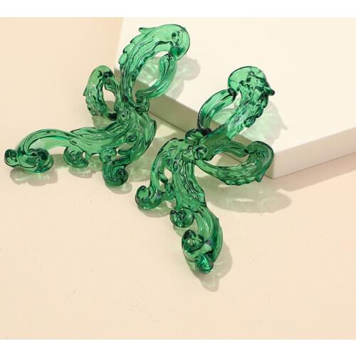 Guanlong Phoenix Fashion Butterfly Drop Earrings for Women Statement Big Wedding Long Earings Korean Acrylic Resin Dangle Earing