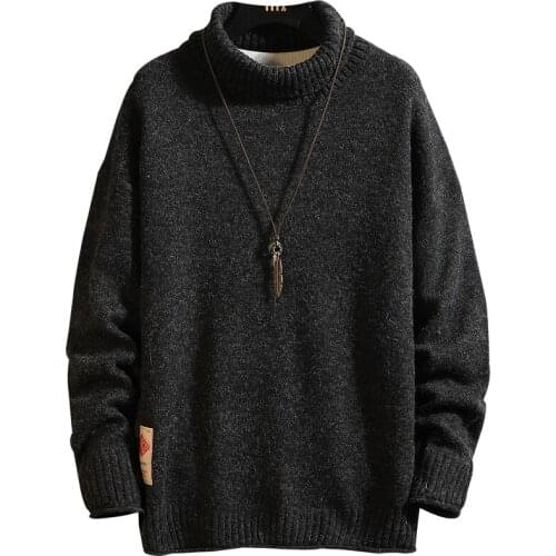 New Mens Sweater Winter Turtleneck Pullover Fashion Designer Sweater Mens Long Sleeve Sweats Ropa De Hombre 2019 Plus Size 5X