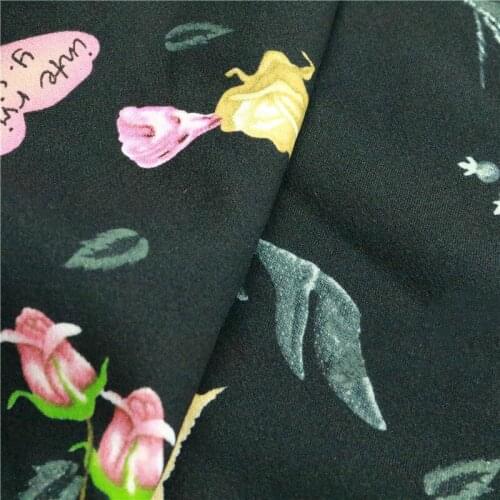 Woven Printed Fabric High Stretch Silk Double Layer Messy Linen Cloth Autumn Winter Womens Dress Pants Material by Meter