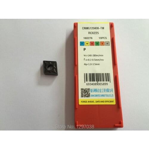 CNC carbide blade CNMG120408-TM-RC6225 semi finish machining,Universal cutting steel parts, with wear resistance and toughness