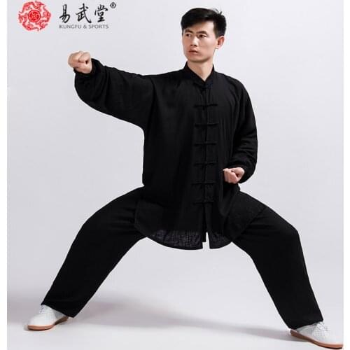 Tai chi uniform Kung fu suit martial arts jacket wu shu clothing 45%cotton 55%linen custom uniforms for men and women