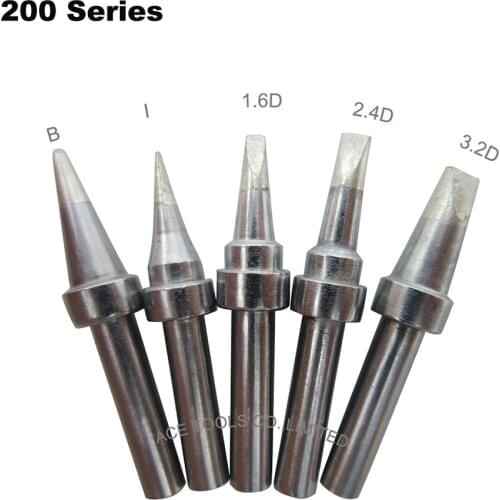 5 PCS QUICK 200 Seris Replacement Soldering Tips Fit 203 203H 204 204H 203D 376(I) 376D(I) 3100 3101 3102 3112 3202 20H-90 Bit