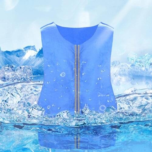 Summer Adult Ice Cooling Vest Jackets Breathable Reusable Camping Hiking Cooling Mens Vest Quick Cold Fishing Cycling Vest