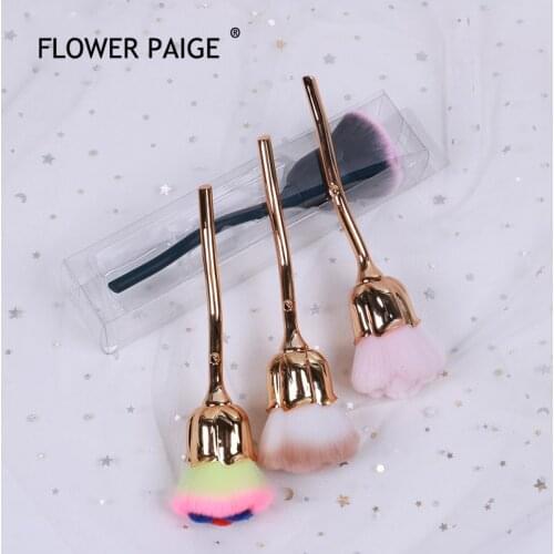 Rose Flower Makeup Brush Super Loose Powder Brush 1pcs FLOWER PAIGE Face Repair Contour Powder Shadow Make Up Single Brush Tool