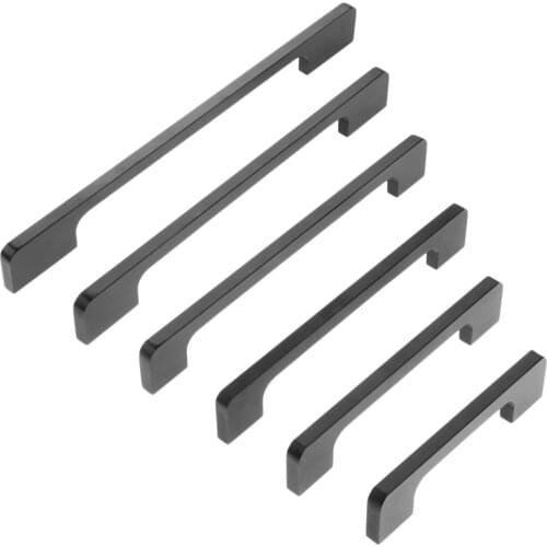 1Pc Furniture Handles Wardrobe Door Pull Dresser Drawer Handle Kitchen Cupboard Pulls Cabinet Knobs and Handles 96/128/256mm