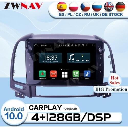 2 Din Android 10 Multimedia For Hyundai Santa FE IX45 2006 2007 2008 2009 2010 2011 2012 Audio Stereo GPS Video Player Head Unit