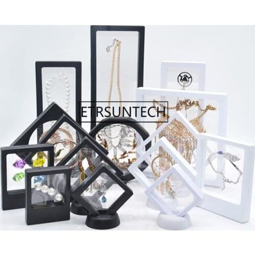 200pcs/lot Transparent Jewelry Suspended Floating Display Rack Case Stand Holder Box Jewellery Display Rack