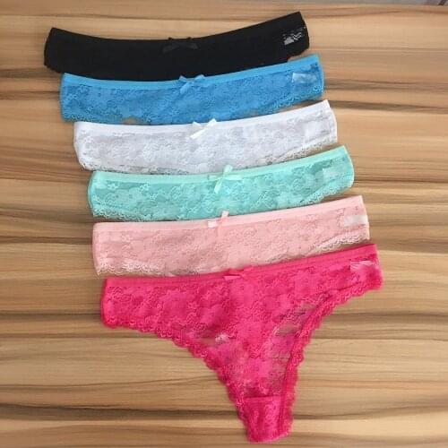 3PCS M-XXL Ladies Lace Panties Women Sexy G-String Lingerie Femme Low Waist Woman Thongs Plus Size Female Underwear Cotton Panty
