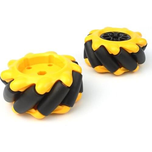 4pcs 60MM High Hardness Plastic Omni-directional Mecanum Wheel with Motor Connector for Smart Robot Car Arduino DIY Robot