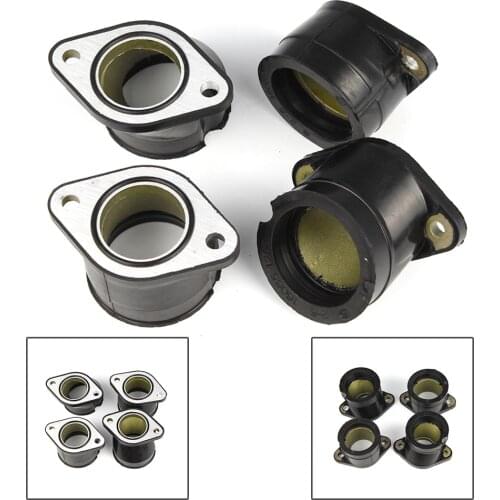 4Pcs Motorcycle Carburetor Intake Manifold Adapter Joint Boots Set For Yamaha ZR750 Zephyr 1991-2006 & ZR-7S 2001-2005