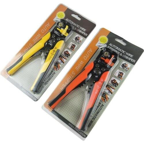 5 In 1 Multi-tool Pliers Automatic Scrub Peeling Pliers Hand Tools 1PC Terminal Clamp Cable Stripping Pliers Crimping ABS Orange
