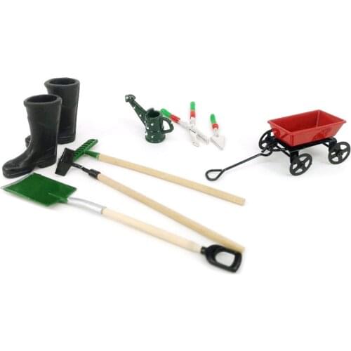 8 Pcs Miniature Garden Tools Set Miniature Garden Tools Micro Landscape Miniature Garden Furniture Decoration Playhouse Indoor